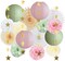 Sage Green and Pink Party Decorations Paper Lanterns Decorative Pink Gold Tissue Paper Pom Poms Sage Green Party Decorations Gold Star Garland for Baby Shower Bridal Shower Birthday Wedding Engagement